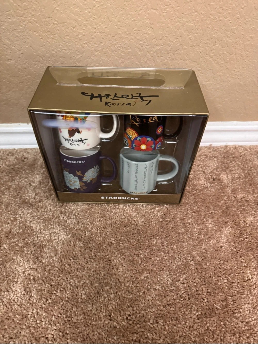Starbucks Korea Mini Mug Set - White, Dark Blue, Black, Light Gray
